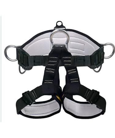 X XBEN Climbing Harness Professional Mountaineering Rock Climbing Harness,Rappelling Safety Harness - Work Safety Belt Brown Black