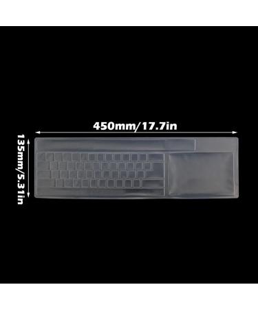 quiodok 4 Pcs Desktop Computer Keyboard Skin Protector Film Cover Clear Silicone Keyboard Cover Universal Keyboard Cover Protector for Standard Size 108 Keys PC Computer(445*130mm) - Buy Online on SooperMarket.com