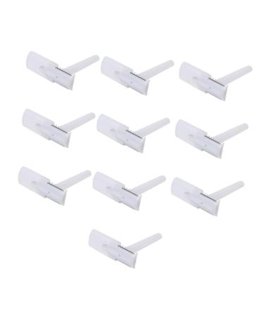 Magiclulu 50 pieces disposable skin knife hair razor reusable straws with case pedicure men razor razor double-cut razor hair removal ABS white affi man