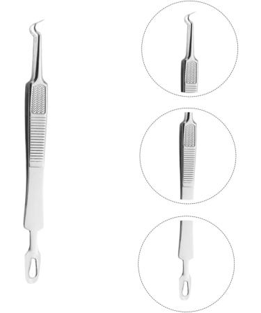 FOYTOKI 6 Pcs Clip Pimple Tweezers Mole Removal Scissor Blackhead Tweezers Kit Silver Stainless Steel - Buy Online on SooperMarket.com