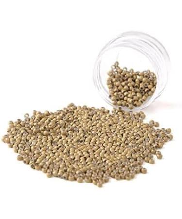 Vlasy Silicone Lined Nano Rings Beads for Nano Tip Hair Extensions Micro Nano Beads (800pcs Light Brown) 800 Count (Pack of 1) L.Brown