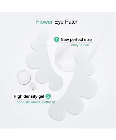 Lunamoon Eye Pads for Eyelash Extensions - 50 Pairs Flower-Light Blue | Perfect for Eyelash Lifting & Color - Buy Online on SooperMarket.com
