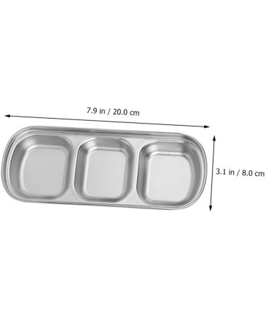 MAGICLULU Dining Tableware 9 Pcs Seasoning Dish Japan 304 Stainless Steel Household Seasoning Plate 20x8cmx3pcs As Shownx3pcs - Buy Online on SooperMarket.com