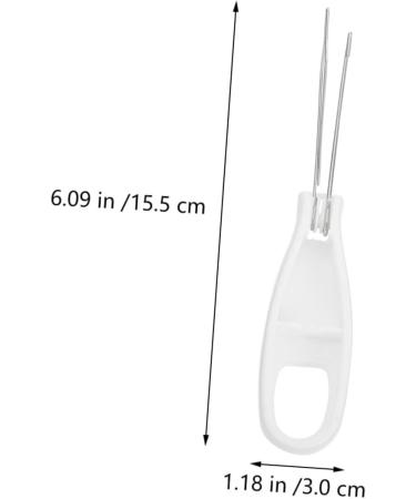 Button Hook Helper 2pcs Hook Zipper Pull Grip Zipper Hook Coat Acrylic White Jacket Elder - Buy Online on SooperMarket.com