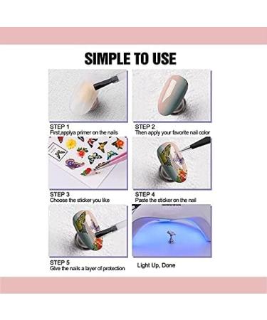 Diduikalor Sun Star Nail Stickers - 3D Self-Adhesive Heart Decals for Manicure Decor - Rose Gold Silver Design - Pack of 3 Sheets - Buy Online on SooperMarket.com