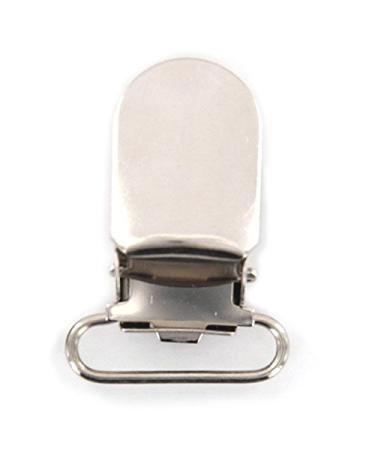 Vklopdsh 20 x Suspenders for hairpins strap hook 20 mm color silver