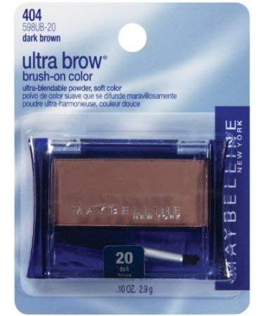 Maybelline New York Ultra-brow Brow Powder 20 Dark Brown 0.1 oz Pack of 2 - Long-Lasting Brow Definition - Buy Online on SooperMarket.com
