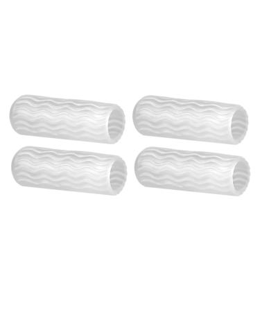 Healeved 4 Pairs Hammers Silicone Toe Sleeves Toe Separators Tubes Toe Spacer Silicone Toe Protector Toe Caps Toe Protectors Toe Sleeve Adjustable Toe Cover Buffer Tube Sports Set