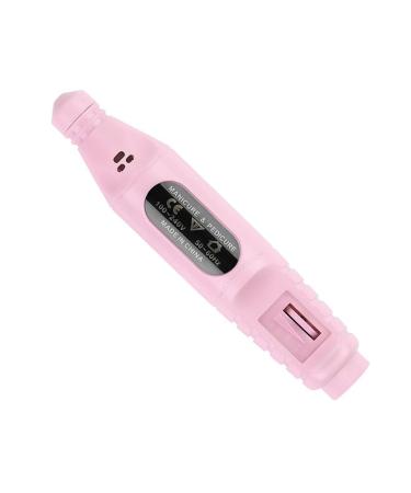 POPETPOP Electric Nail File Acrylic Nails Tools Portable Nail Drill Professional Acrylic Gel Tool Nail File Drill Nail Tools Power Tools Nail Polishing Machine for Nail Art Manicure 13.8*2.8cm Pink