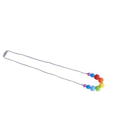 Baby Teething Chew Grade Safe Vibrant Colors Portable Necklace Food Silicone Teether 1 (Style 1)