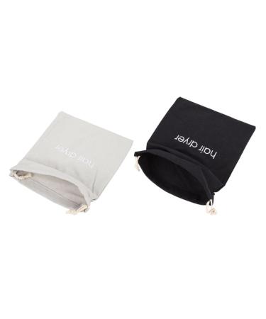 Baluue 2pcs Hair Dryer Storage Bag Travel Hairdryer Hair Dryer Dustproof Bags Hair Dryer Organizers Fabric