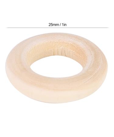 100pcs 25mm NR Wooden Ring Baby Teething Rings - DIY Craft Accessories - Buy Online on SooperMarket.com