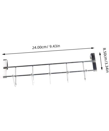 Cabilock Stainless Steel Hooks Door Back Hook Coat Hanger Doors and Windows Tables and Chairs medium Silver - Buy Online on SooperMarket.com