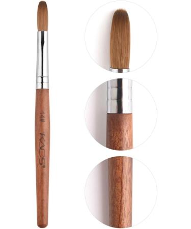 Alexnailart Kolinsky Sable Nail Brush - Size 14 Acrylic Brush with Red Wooden Handle for Manicure Design - Buy Online on SooperMarket.com