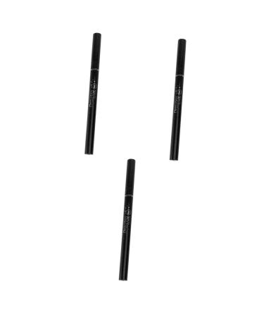 FOYTOKI 3pcs Eyebrow Pencil Brush Rotate Eyebrow Pencils Double Head Eyebrow Pencil Chocolate