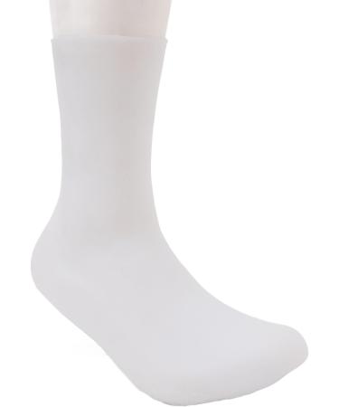 3 Pairs Silicone Moisturizing Socks Flexible Elastic Hydrating Spa Socks Pedicure Socks for Dry Cracked Feet Pink Skin Tone White (-1411240283012) - Buy Online on SooperMarket.com