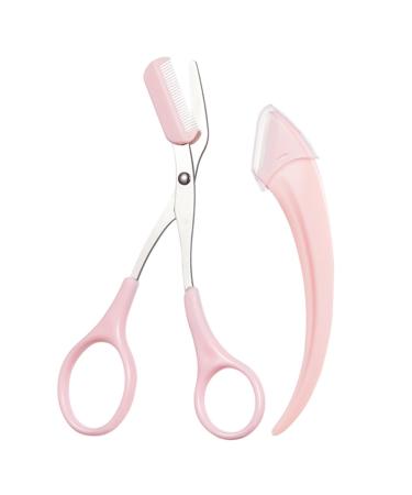 Didiseaon 1 Set Eyebrow Trimmer Eyebrow Scissors for Men Face Tools Men Suits Grooming Clippers Grooming Scissors Eyebrow Sissor Kit Man Eyebrow Trimming Pink Stainless Steel