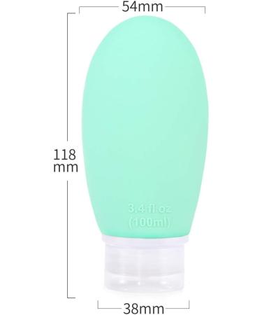 Leakage-Proof 100ml Travel Bottles Set - 4 Silicone Toiletry Containers in Pink & Gray | Perfect for Travel & Carry-On - Buy Online on SooperMarket.com