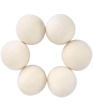 Loufy 6 Premium Natural Wool Drying Balls - Made with Wool that Replaces Drying Sheets - Durable and Easy to Use Lint Remover