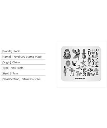 KADS Nail Stamping Plate Egypt Travel Templates for Manicure - TR002 - Buy Online on SooperMarket.com