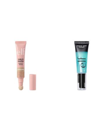 e.l.f. Halo Glow Highlight Beauty Wand Liquid Highlighter Wand For Luminous Glowing Skin & Cosmetics Power Grip Primer Gel-Based & Hydrating Face Primer For Smoothing Skin