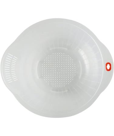 Japanese Rice Washing Bowl with Side and Bottom Drainers (10") - Buy Online on SooperMarket.com