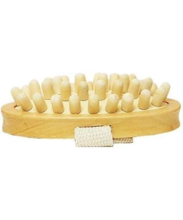 AnHua Natural Wood Hand-Held Body Brush - Cellulite Reduction - L Size - Buy Online on SooperMarket.com