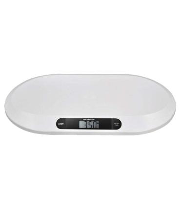 Baby scales digital baby scales for newborns and babies of 20 kg LCD display Tara function high reading accuracy automatic shutdown (white)