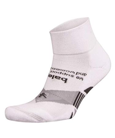 Balega Enduro Physical Trainer Arch Support Performance Quarter Athletic Running Socks for Men and Women Medium White