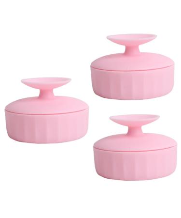 Beavorty 3pcs Makeup Brush Cleaning Box silicone brush cleaner makeup cleaning bowl makeup brush cleaner solution make up silicone makeup brush cleaner Wet and dry Silica gel carpet