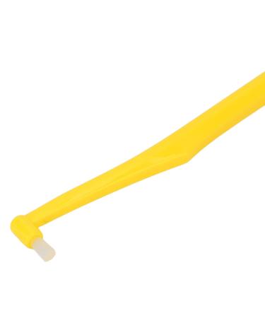 5PCS Soft Tufted Interdental Toothbrush Set - Compact Round Head Denture Brush for Braces & Dental Implants - Yellow - Buy Online on SooperMarket.com