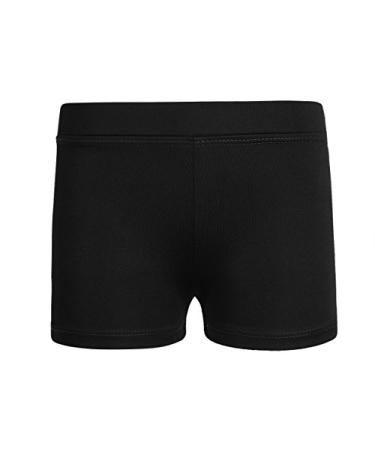 FEESHOW Girls Stretch Gymnastics Ballet Dance Booty Shorts Underwear Gym Yoga Sports Cycling Running Shorts Black 12