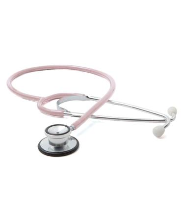Dealmed General Exam Stethoscope – Professional Economy Dual-Head Medical Stethoscope with Lightweight Chestpiece, Flexible 32” Tubing & Comfort Eartips (Pink)