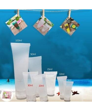 20PCS 15ml/20ml/30ml/50ml/100ml Clear Empty Refillable Plastic Soft Tubes Cosmetic Sample Bottles Jars Makeup Travel Containers for Lip Balms Lip Gloss Shampoo Shower Gel Body Lotion (20ml) - Buy Online on SooperMarket.com
