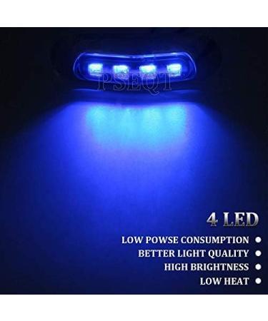PSEQT 3.8'' Waterproof Boat Marine LED Lights - Blue 6Pcs | Interior Deck Light for Pontoon, Fishing Boat, Kayak, Sailboat | 12V 24V - Buy Online on SooperMarket.com