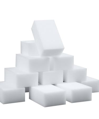 100 Pack Magic Sponge Eraser Extra Thick and Long Lasting Melamine Cleaning Sponges in Bulk - Multi Surface Power Scrubber Foam Cleaning Pads - Bathtub, Floor, Baseboard, Bathroom, Wall Cleaner 100 Count (Pack of 1)