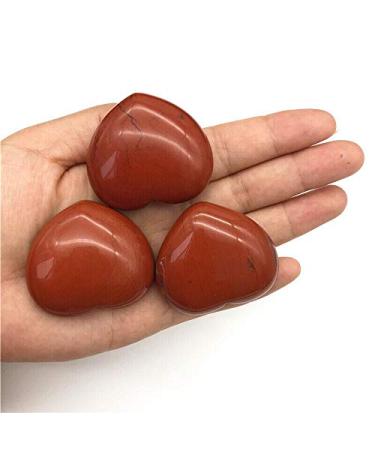 1PC Natural Red Jasper Heart Shaped Crystal Palm Stones Specimen Gifts Craft Natural Quartz Crystals