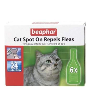 Beaphar Cat Spot On with Plant Extracts Margosa which Naturally Repel Fleas (24 Week Protection)