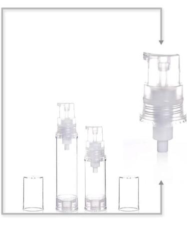 VASANA 12PCS 10ML / 0.34oz Empty Refillable Travel Bottles PS Plastic Airless Vacuum Pump Press Bottle Jar Pot Vial Container for Cosmetic Cream Lotion - Buy Online on SooperMarket.com