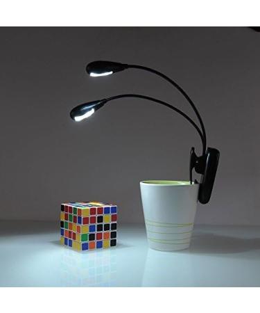 Portable LED Reading Lamp - 8 LED USB Clamping Light Flexible 360 Arm Ideal for Night Reading in Bed - Black - Buy Online on SooperMarket.com