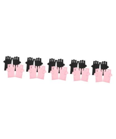 minkissy 10 Pairs Nail Gloves Uv Gloves Pink Gloves Hand Gloves for Protection Manicure Gloves Protective Gloves Gloves Accessories Polyester Miss