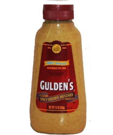 Gulden's 100 % Natural Spicy Brown Mustard - 12 oz Squeeze Bottle