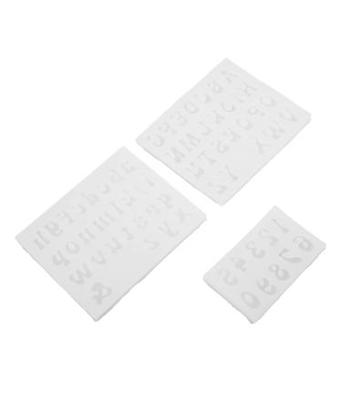 Durable 3 PCS Silicone Letter Molds Easy to Demold Heat Resistant for Baking Fondant Candies Chocolates