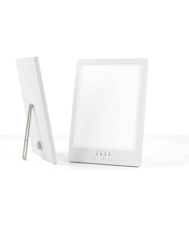 Light Therapy Lamp 10000 Lux UV-Free LED White Warm Light with Adjustable Brightness 4 Timer and 360 Rotatable Stand White - Buy Online on SooperMarket.com