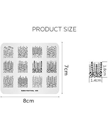 Alexnailart Nail Art Stamping Plate Branches Flower Template Image Plate Nail Art Tools (FE005) - Buy Online on SooperMarket.com