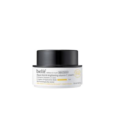 belif Aqua Bomb Brightening Vitamin C Face Cream Moisturizer Infused with Hyaluronic Acid Vitamin C & Vitamin E Intense Hydration For All Skin Types Korean Skin Care