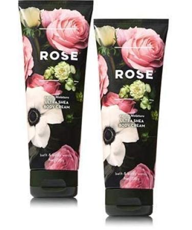 Bath and Body Works 2 Pack Rose Ultra Shea Body Cream 8 Oz. Rose 8 Ounce (Pack of 2)