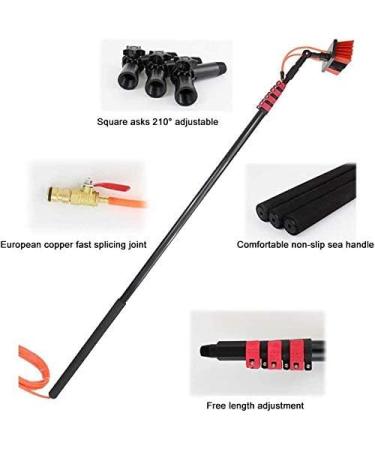photovoltaic cleaner Window Cleaning Pole Window Cleaning Pole Water Fed Telescopic Brush Extendable Cleaner Conservatory Roof Water Fed Pole Kit Hose Fed Pole Window Cleaning Brush 35cm Brush Head 8M/27FT - Buy Online on SooperMarket.com