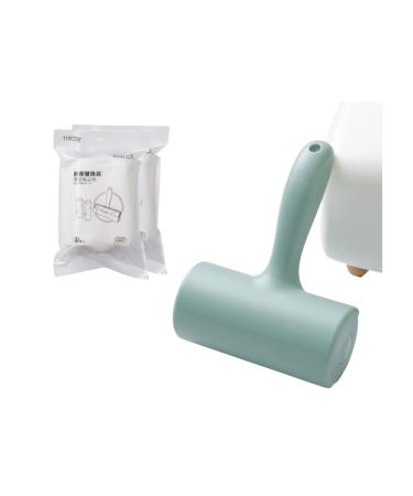 Pet Hair Extra Sticky Lint Roller with 5 Refills 300 Sheets Total Solid Color Sticky Hair Roller for Furniture Clothes Rodillo quitapelusas Fur Removal Tool(Green)