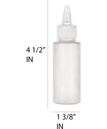 BRIGHTFROM Twist Top Applicator Bottles 2 OZ - Pack of 2 | Refillable Squeeze Bottles with Open/Close Nozzle for Multi-Purpose Use - Buy Online on SooperMarket.com